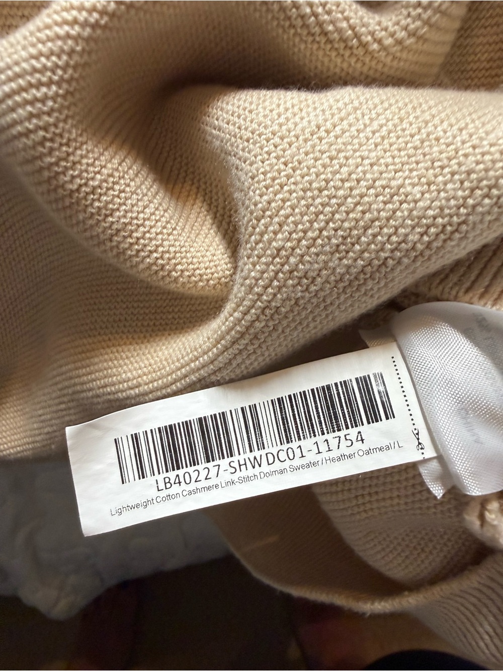 Quince Lightweight Organic Cotton Cashmere Link Stitch Dolman Sweater - Picture 5 of 5